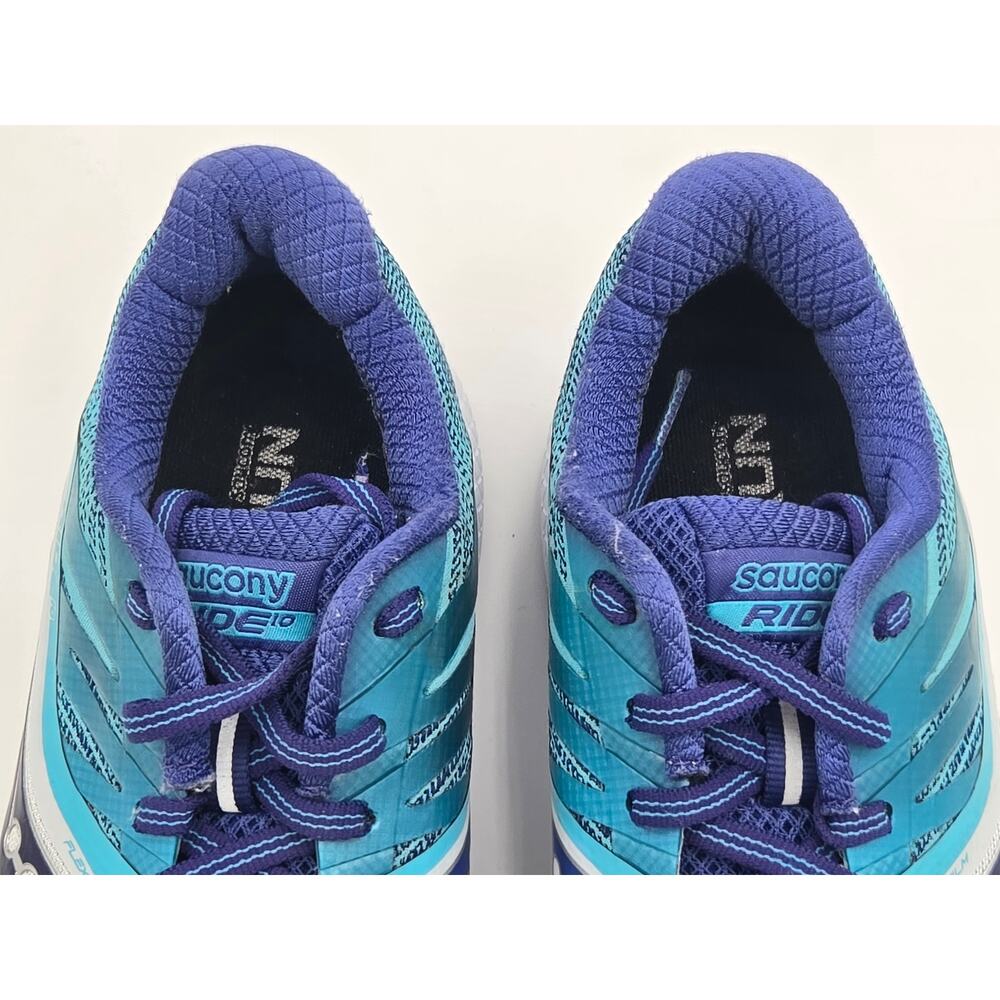 Saucony Womens Ride 10 Running Shoes White Blue Size 7.5 S10373-3 - Picture 7 of 8